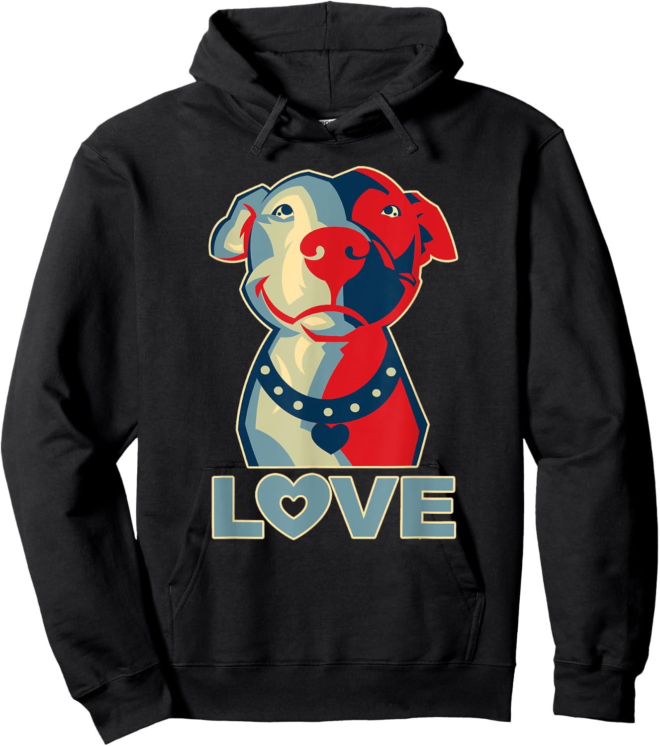 Pitbull Love Graphic Hoodie - Hoodie | Black