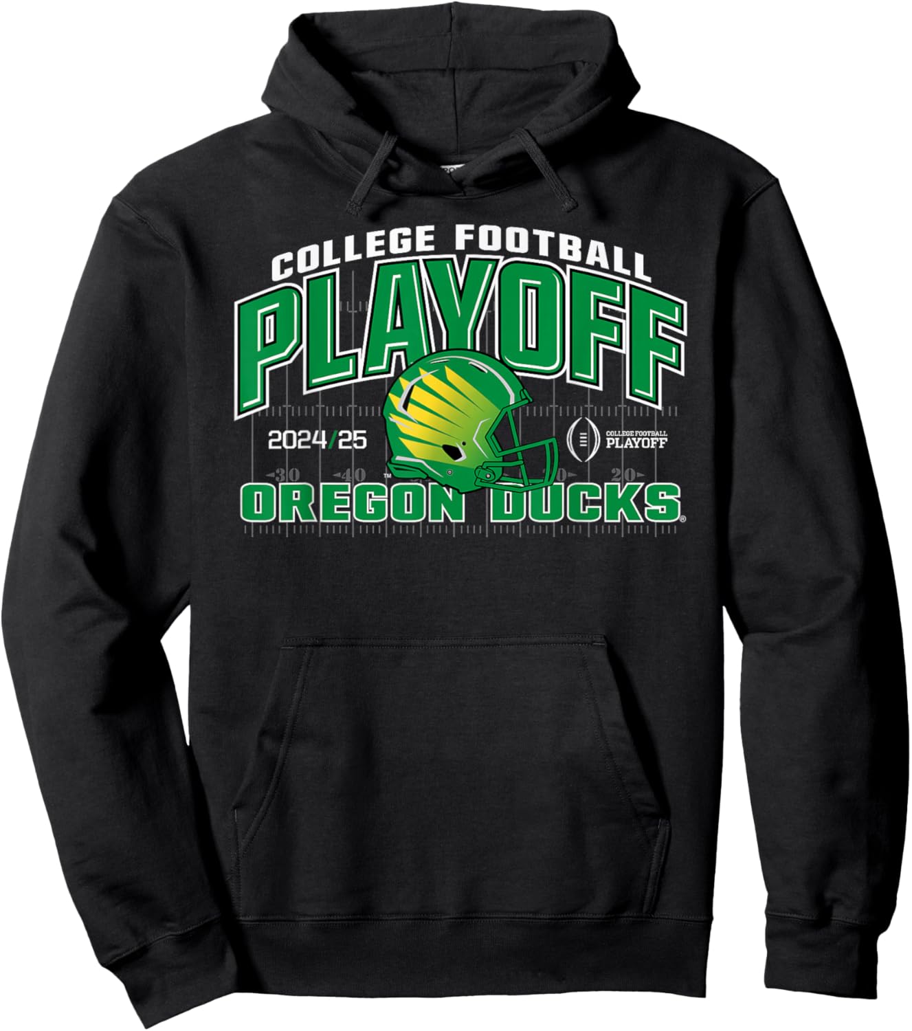 Elite Authentics Oregon Ducks -Adult College Football Playoff CFP 2024-2025 - Black, Short Sleeve, , Straight Fit, Adult Size 6/7 Hoodie - Hoodie | Black