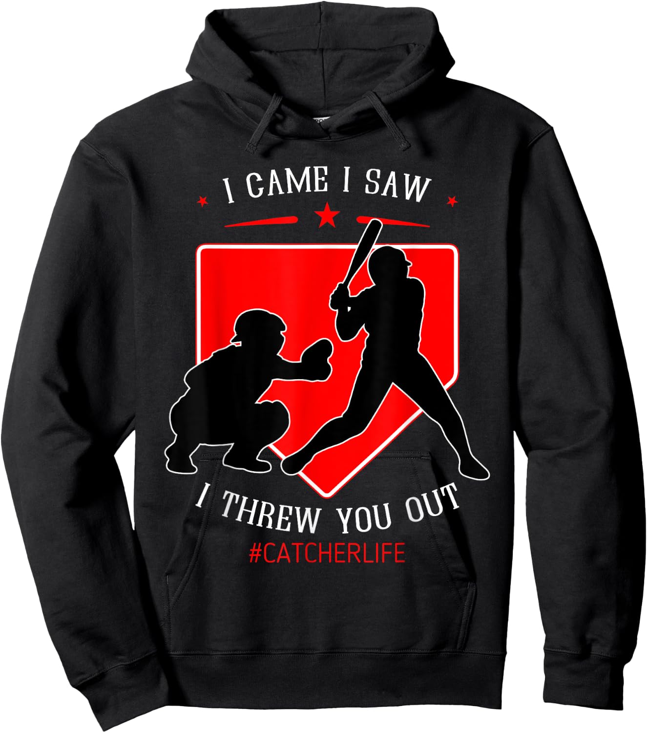 Softball Catcher Player Team Sport Ball Fielding Gloves Gift Hoodie - Hoodie | Black