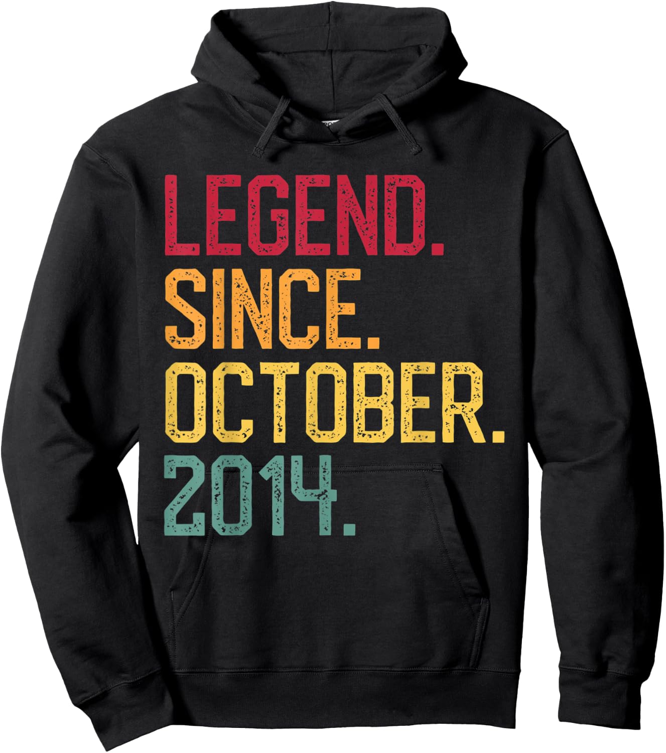 Legend Since October 2014 6th Birthday Gift 6 Years Old Hoodie - Hoodie | Black