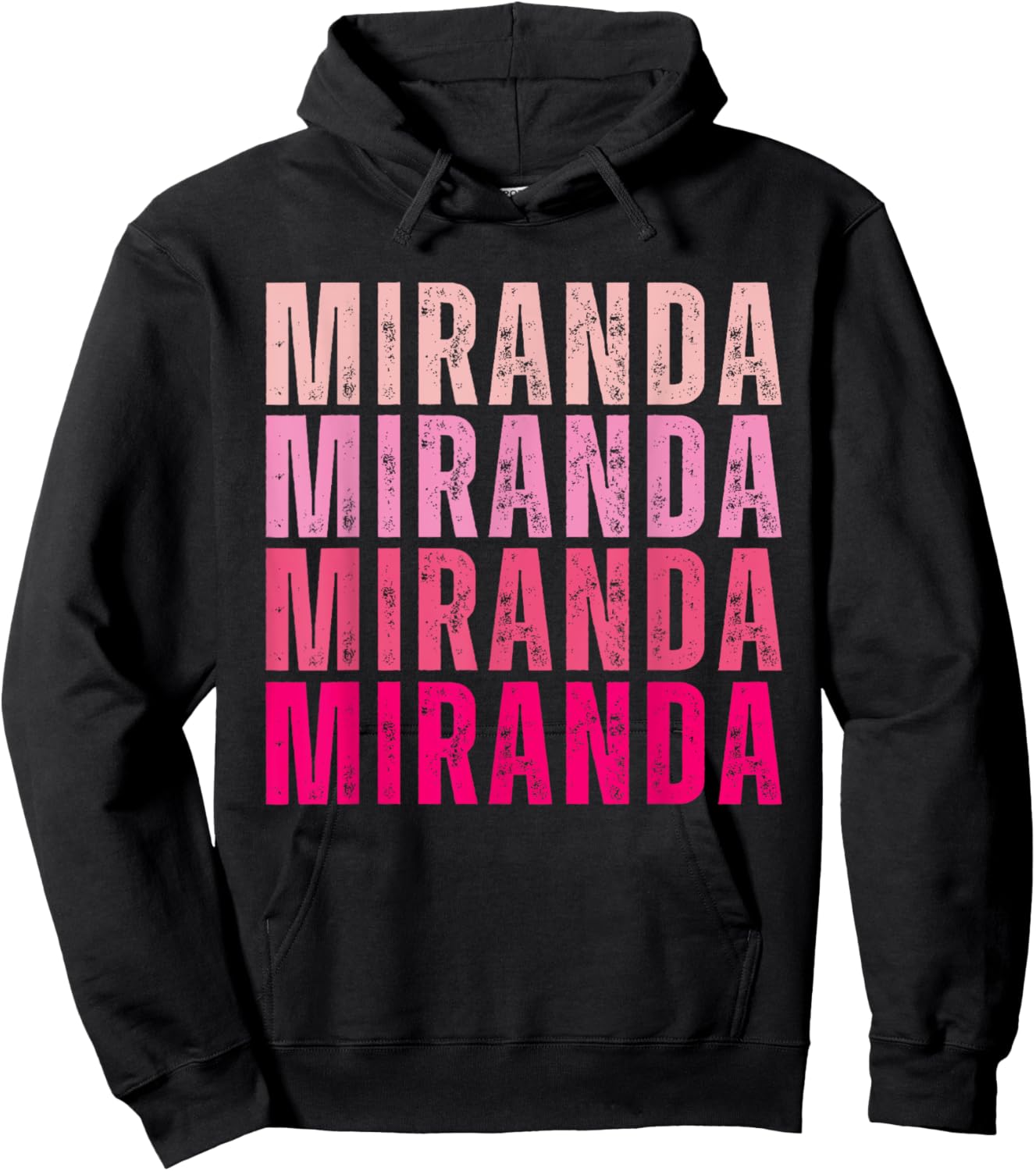 Miranda Personalized Name I Love Miranda Vintage Hoodie - Hoodie | Black