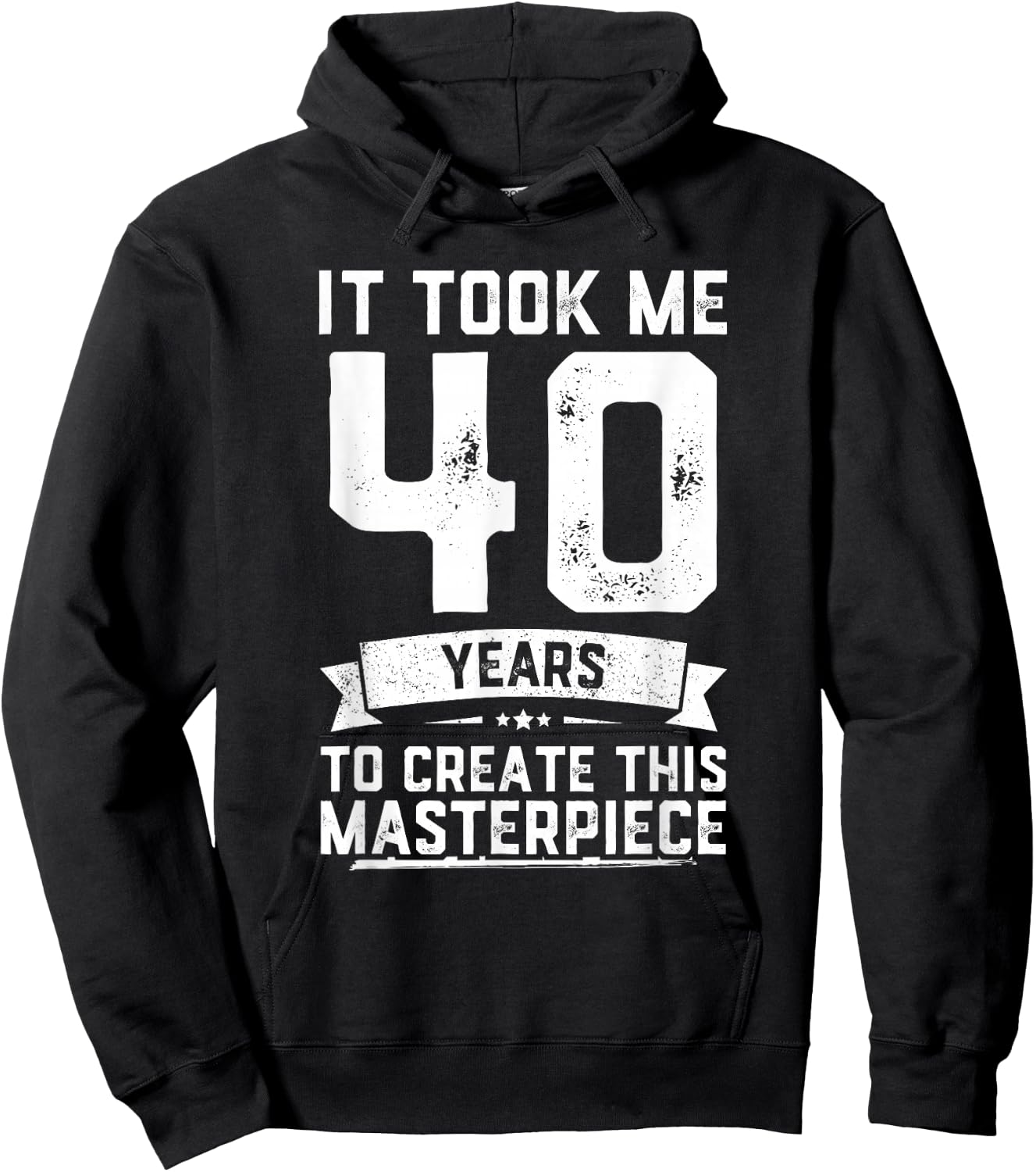 40th Birthday Gag Gift Funny 40 Years Old Joke Hoodie - Hoodie | Black