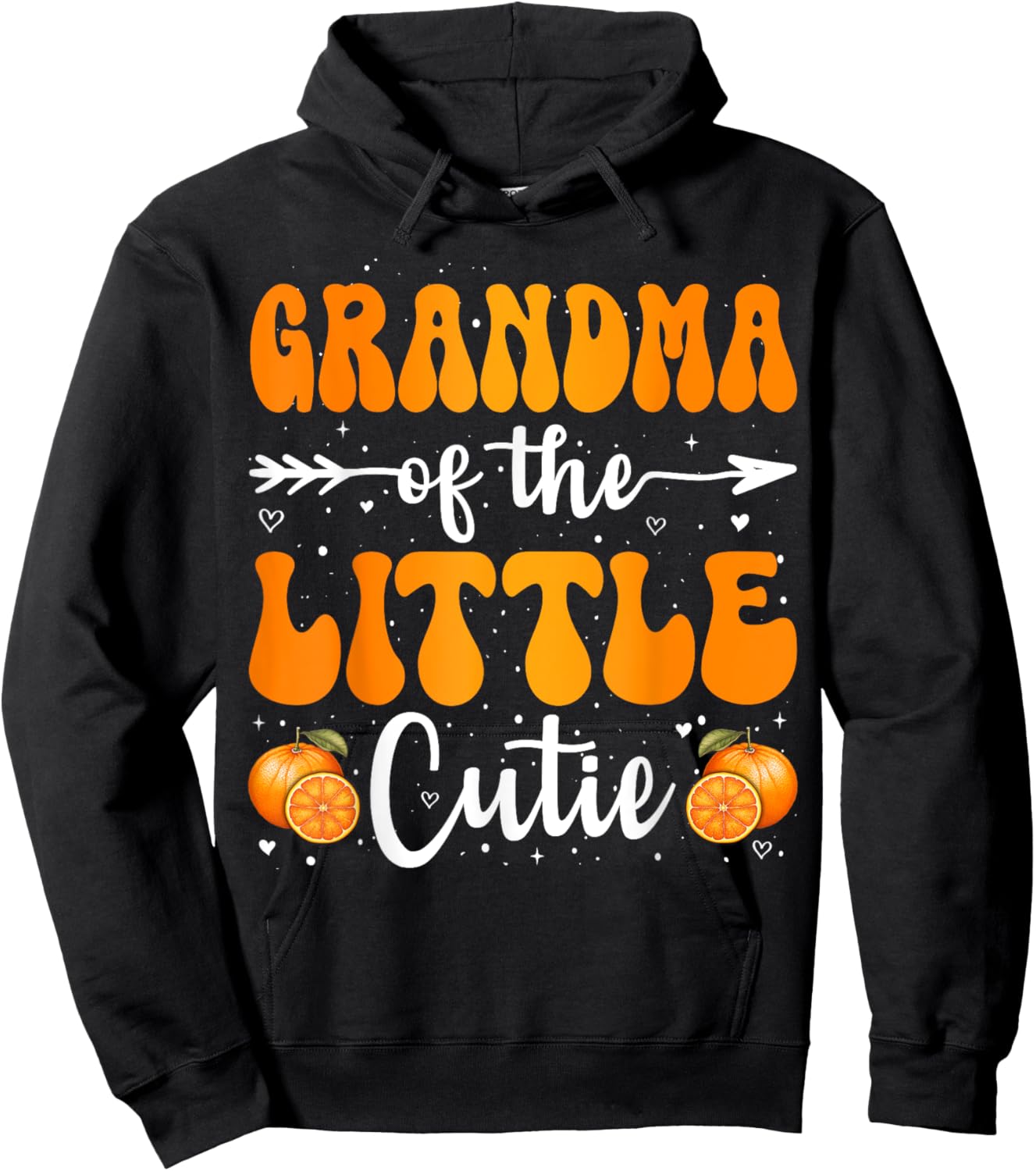 Grandma Of The Little Cutie Orange Clementine Birthday Party Hoodie - Hoodie | Black