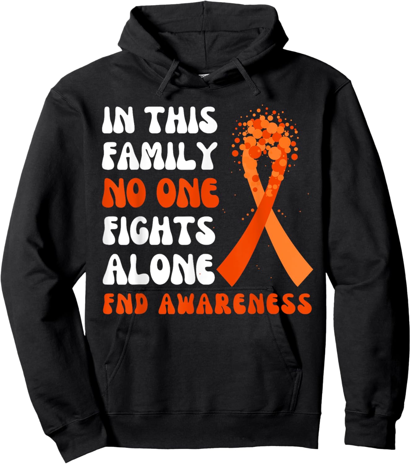 Functional Neurological Disorder Awareness FND Ribbon Family Hoodie - Hoodie | Black