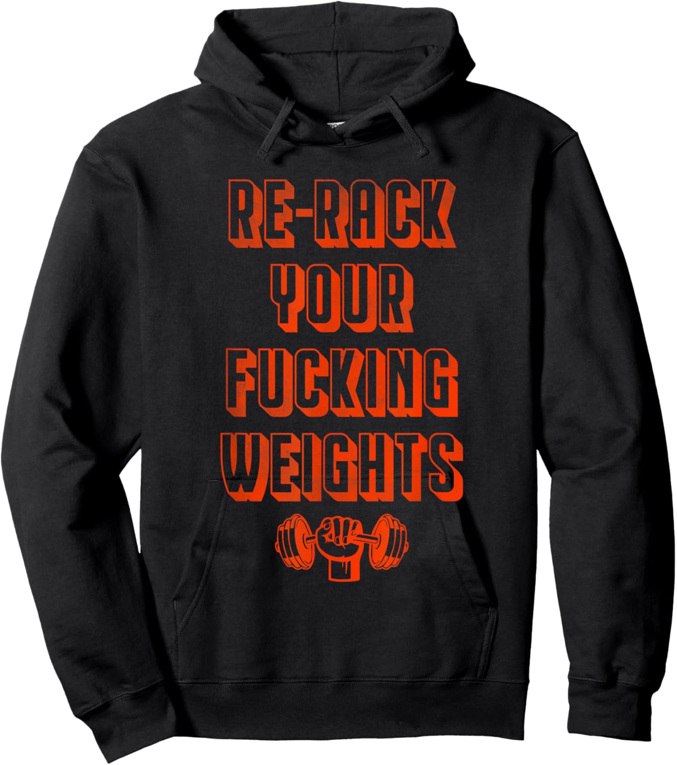 Re-rack your fucking weights Hoodie - Hoodie | Black