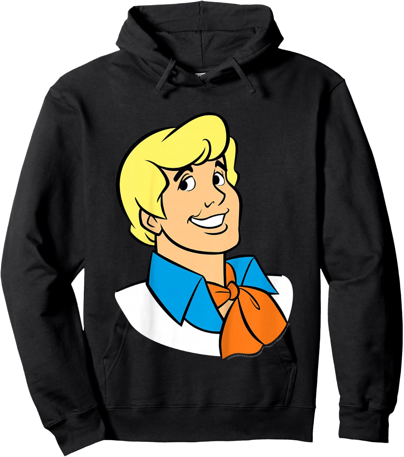 Kids Scooby-Doo Fred Big Face Hoodie - Hoodie | Black