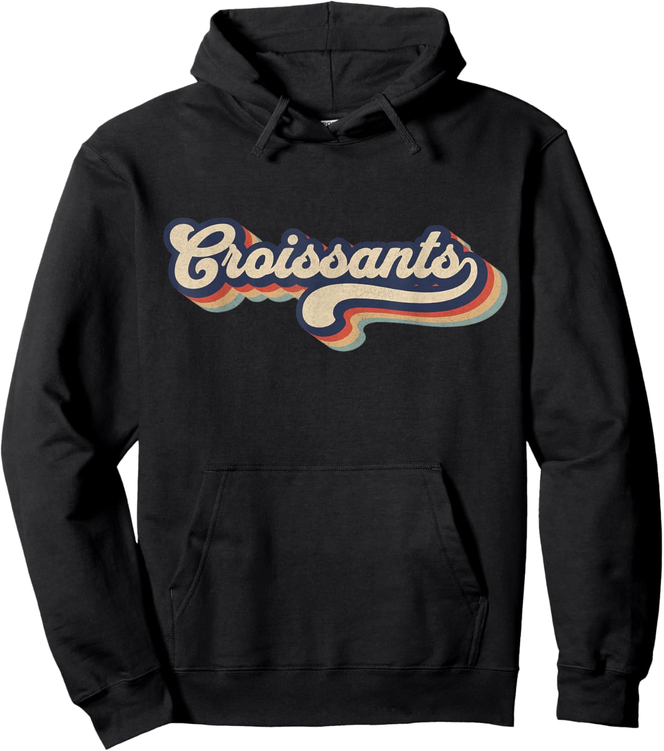 Retro Vintage Croissants - Baking Lover Croissants Lover Hoodie - Hoodie | Black