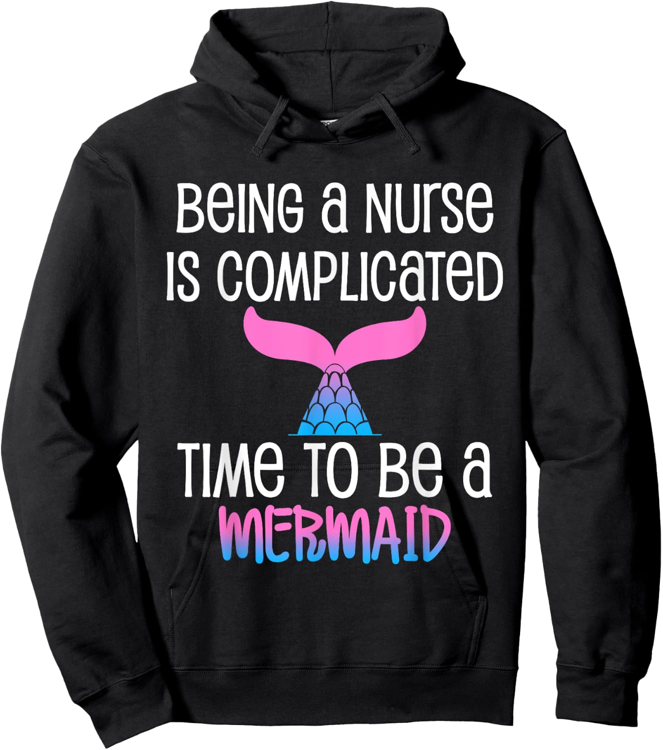Cute School Nurse Shirt Mermaid Nurse Hoodie - Hoodie | Black