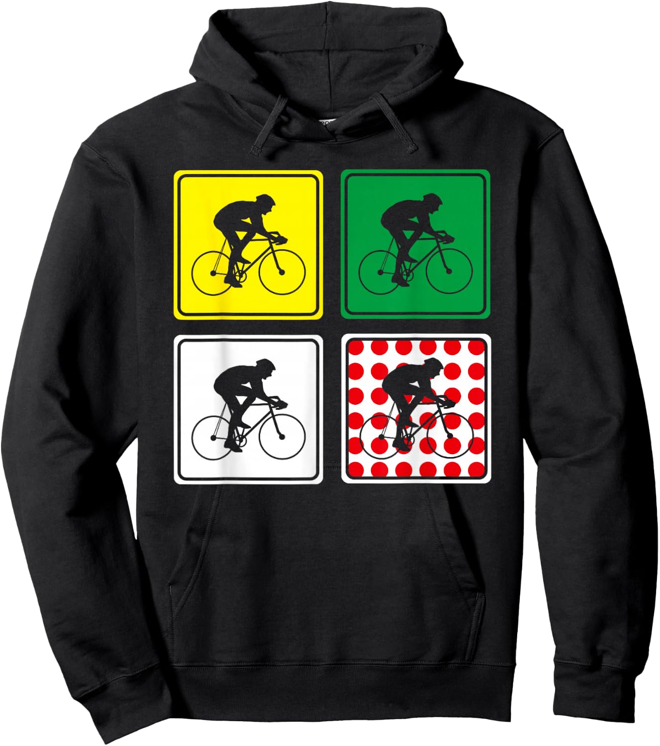 Racing Road Bike Jersey Bicycle Cycling Race Street Biking Hoodie - Hoodie | Black