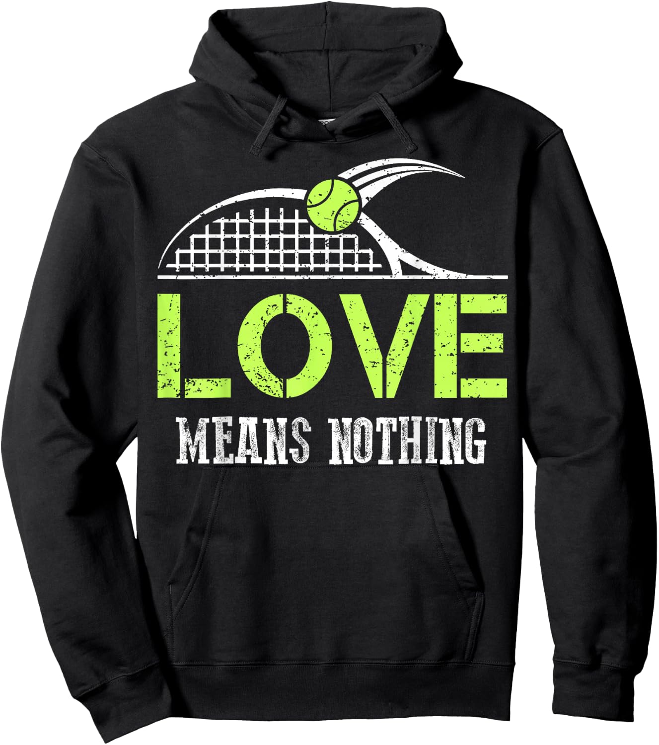 Funny Tennis Fans Love Means Nothing T Shirts Sports Gift Hoodie - Hoodie | Black