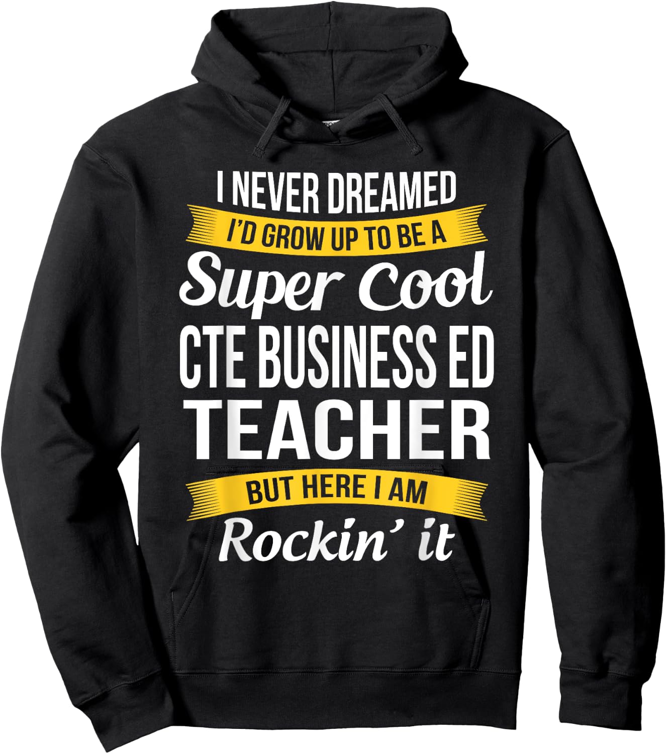 CTE Business ED Teacher Funny Gift Appreciation Men Women Hoodie - Hoodie | Black
