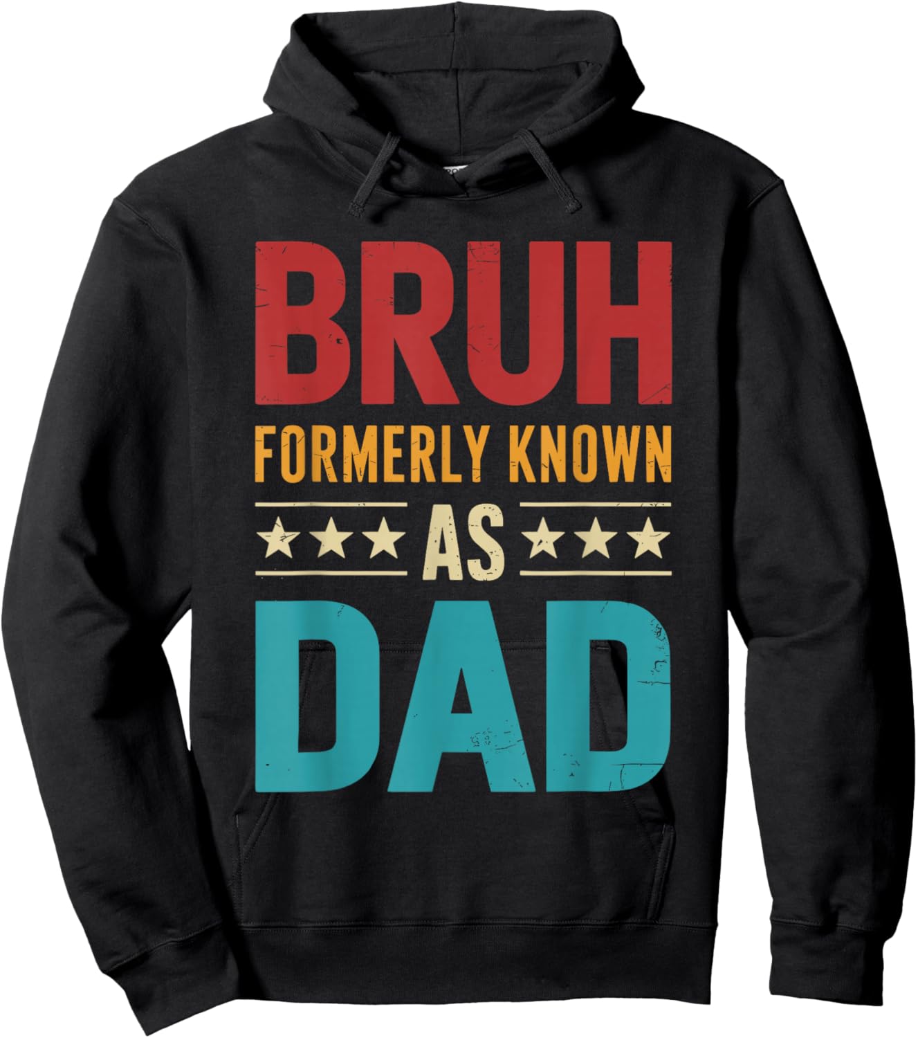 Bruh formerly known as dad vintage fathers day Hoodie - Hoodie | Black