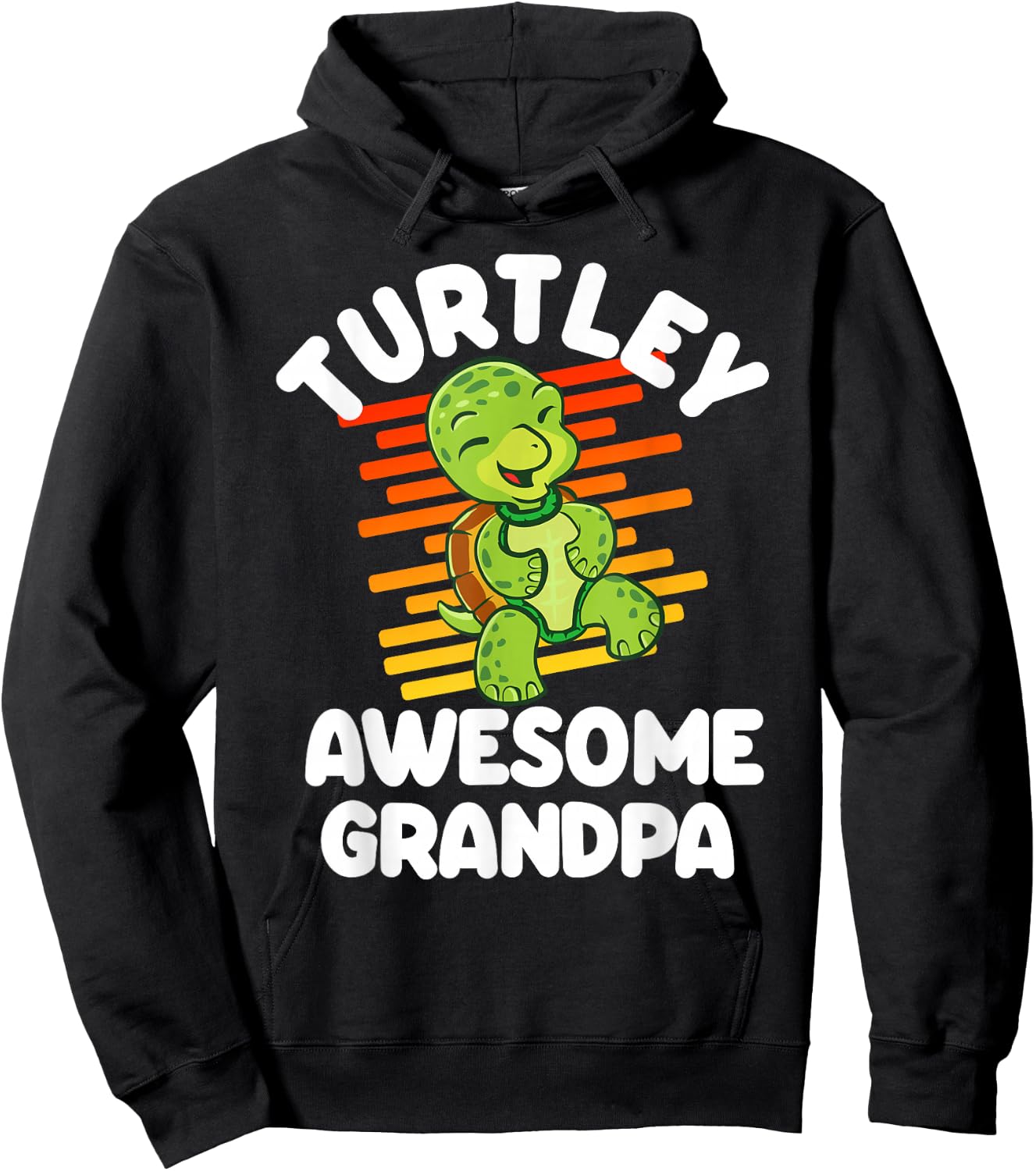 Turtley Awesome Grandpa Cute Turtle Totally Awesome Gift Hoodie - Hoodie | Black