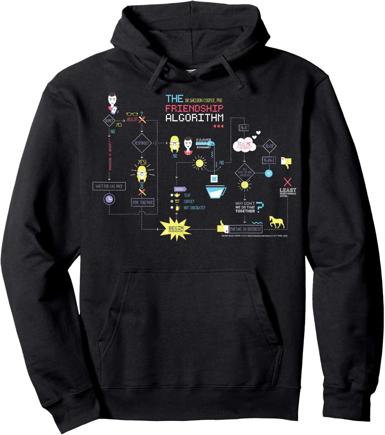 The Big Bang Theory Sheldon's Friendship Algorithm Hoodie - Hoodie | Black