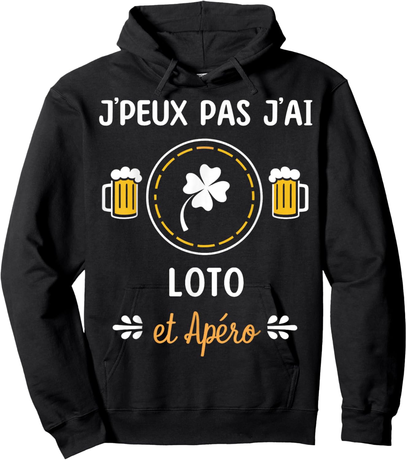 Je peux pas j'ai lotto , Black, S Hoodie - Hoodie | Black