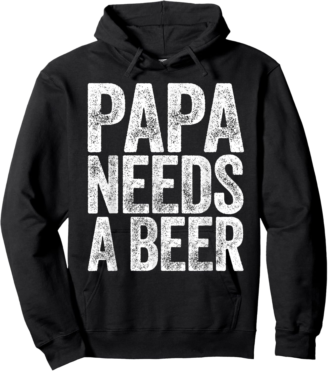 Papa Needs A Beer Shirt Funny Men Drinking Fathers Day Hoodie - Hoodie | Black