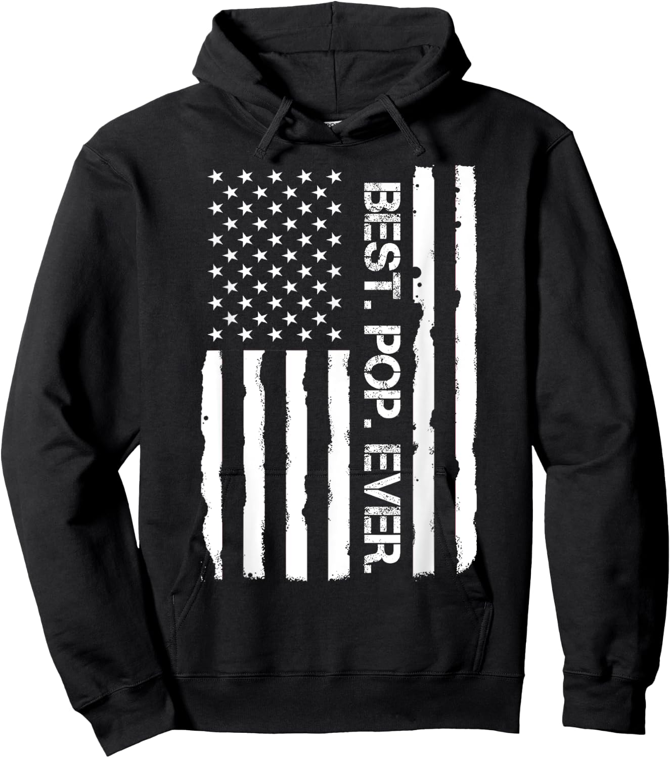 Father`s Day Shirt Best Pop Ever American Flag Vintage Men Hoodie - Hoodie | Black