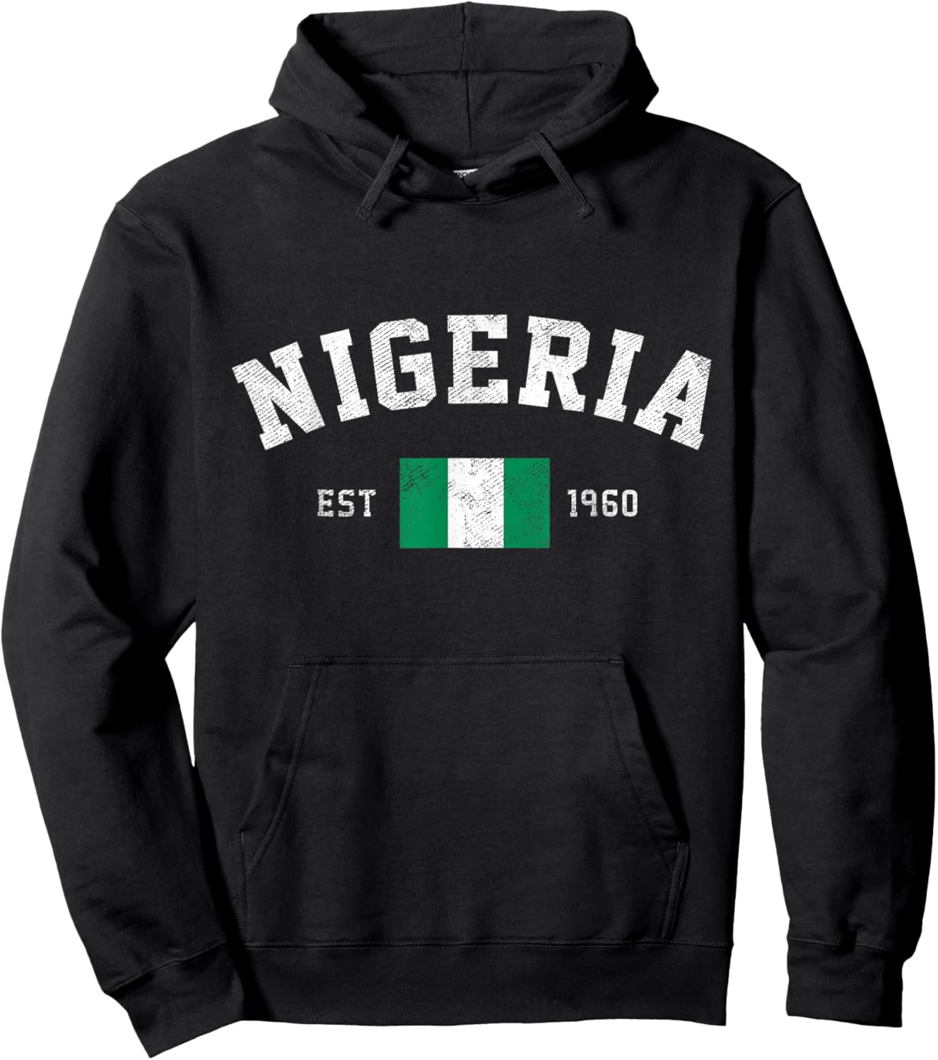 Nigeria Est. 1960 Nigerian Flag Independence Day Hoodie - Hoodie | Black