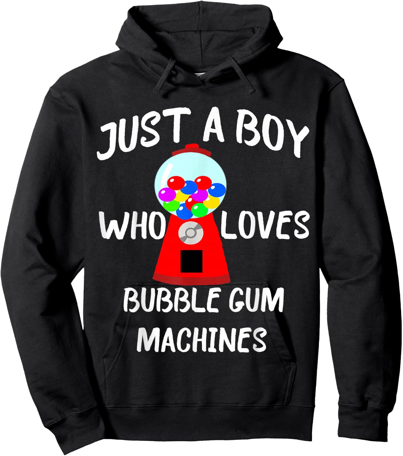 Just A Boy Who Loves Bubble Gum Machines Gumball Hoodie - Hoodie | Black