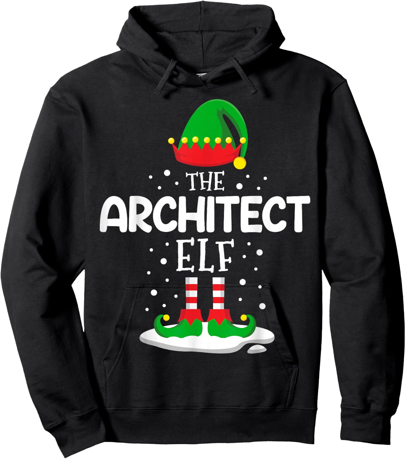 The Architect Elf Christmas Family Matching Outfit Xmas Hoodie - Hoodie | Black