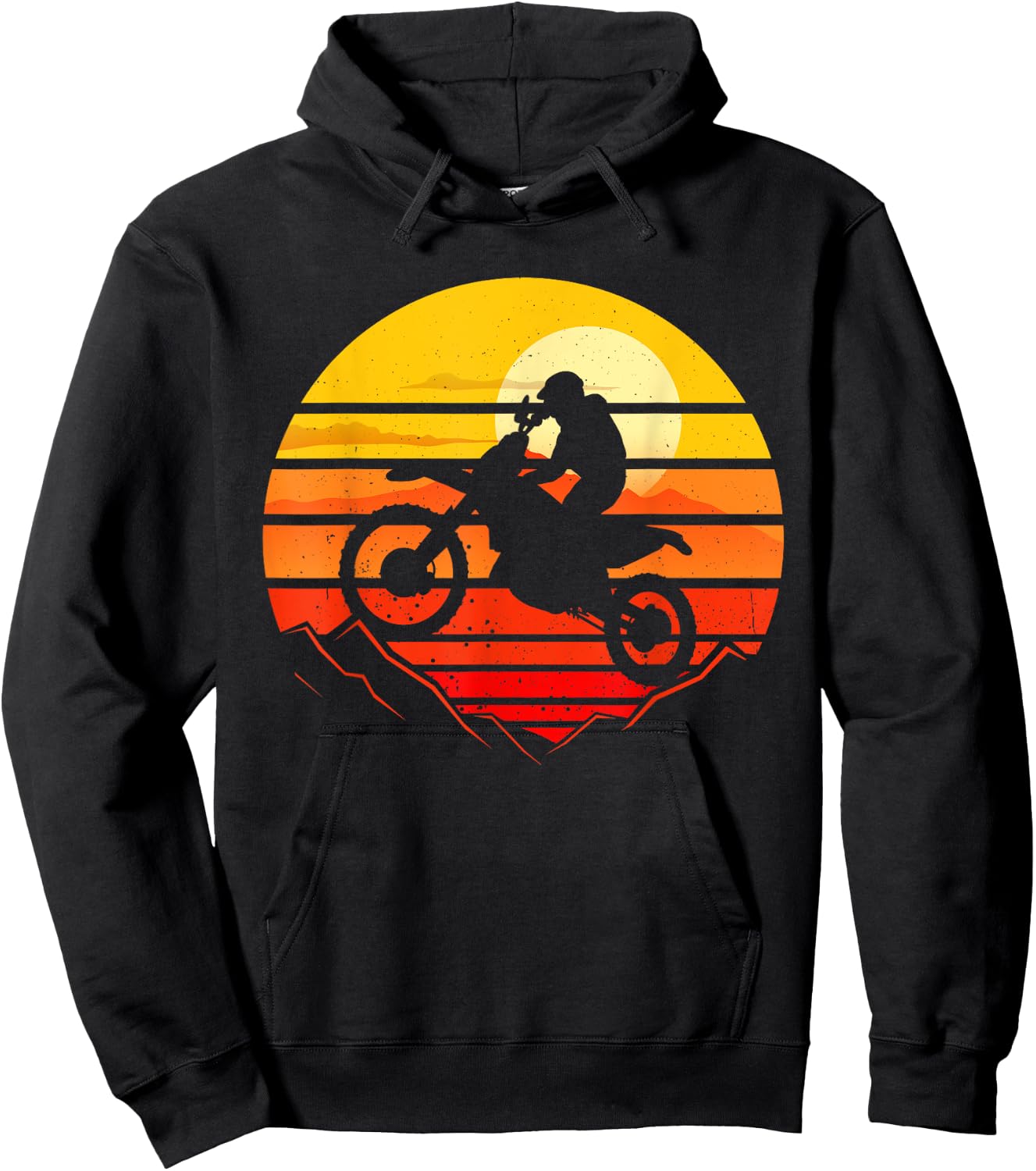 Vintage Motorcycle Riding Bike Retro Motorbike Old Biker Hoodie - Hoodie | Black