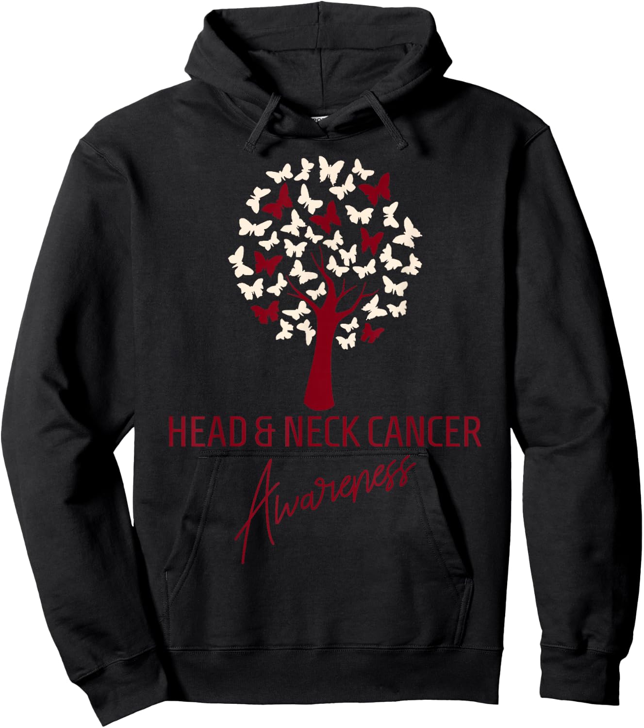 Oral Head Neck Cancer Awareness Hoodie - Hoodie | Black