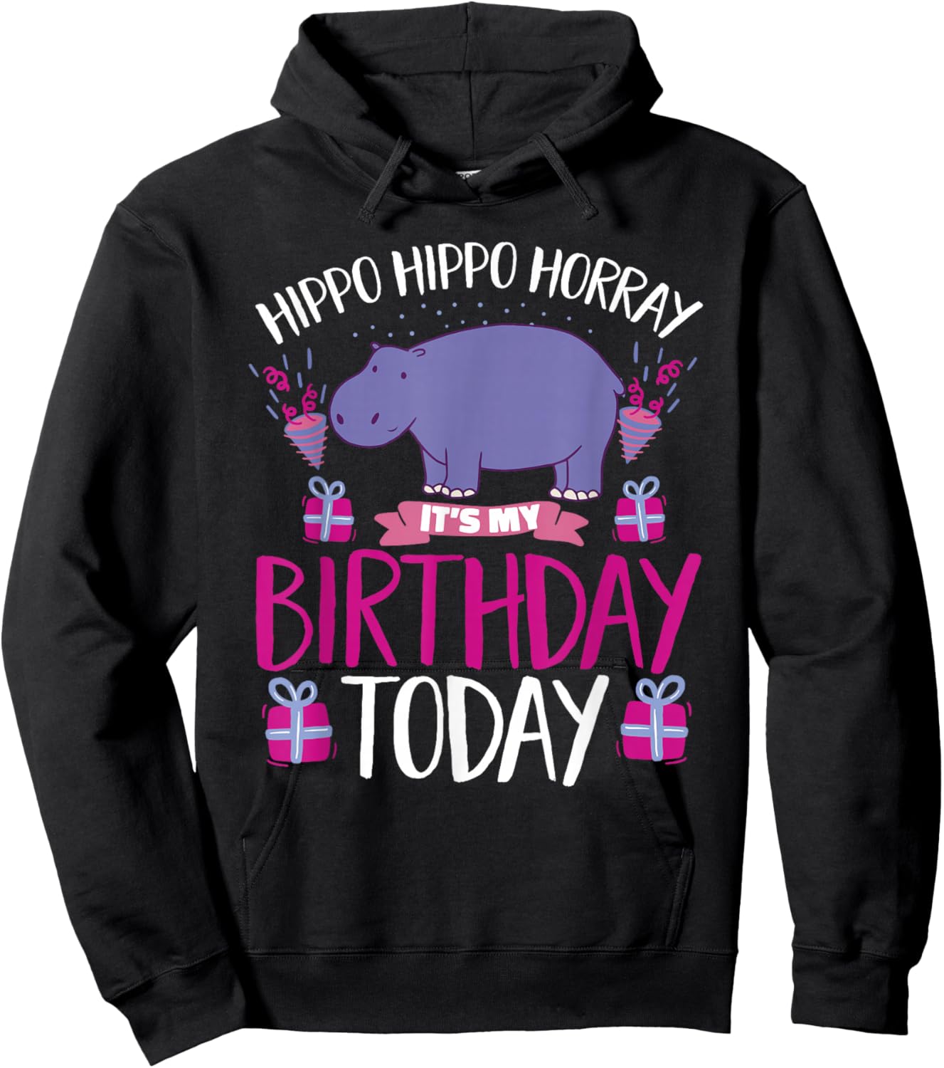 Hippo Hippo Hoodie - Hoodie | Black