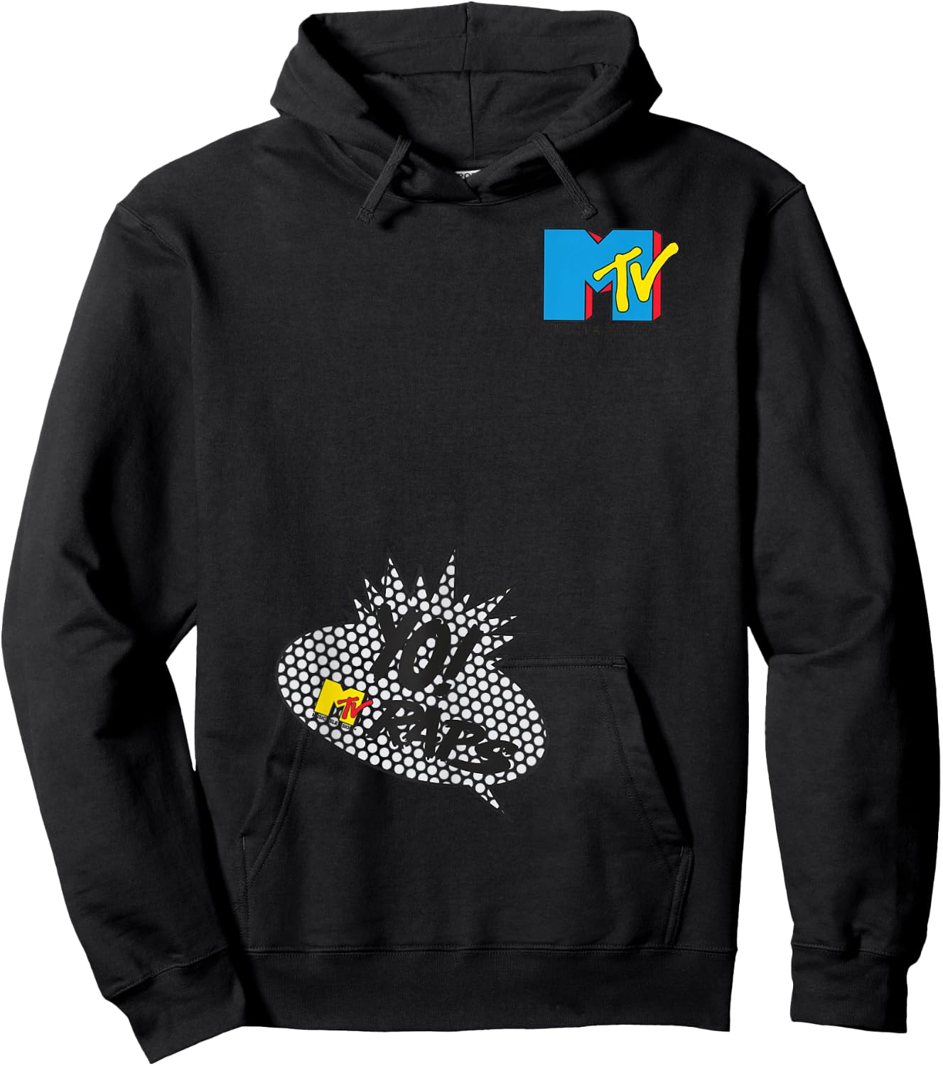 Front Back Mtv Logo Yo Mtv Raps Headbangers Spring Break Hoodie - Hoodie | Black