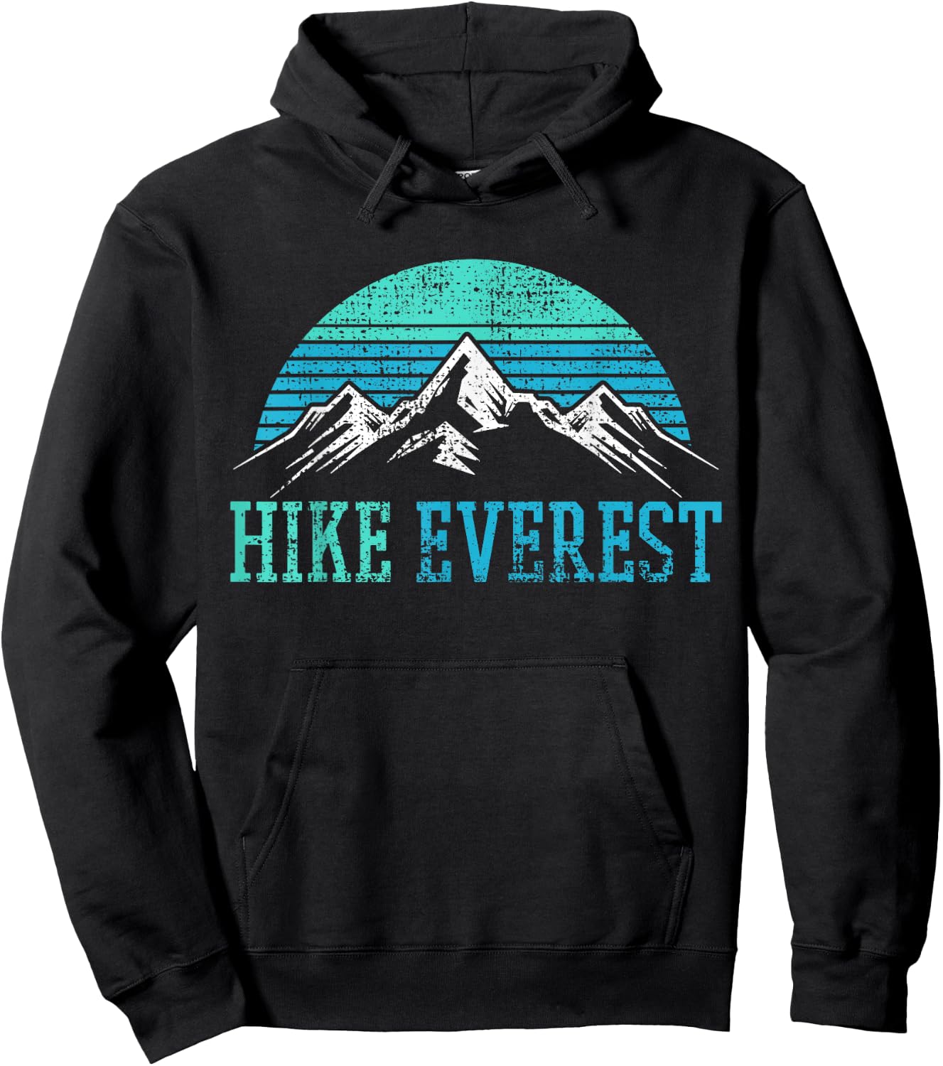 Hike Hiking Hiker Mountain Mount Everest Retro Vintage Gift Hoodie - Hoodie | Black
