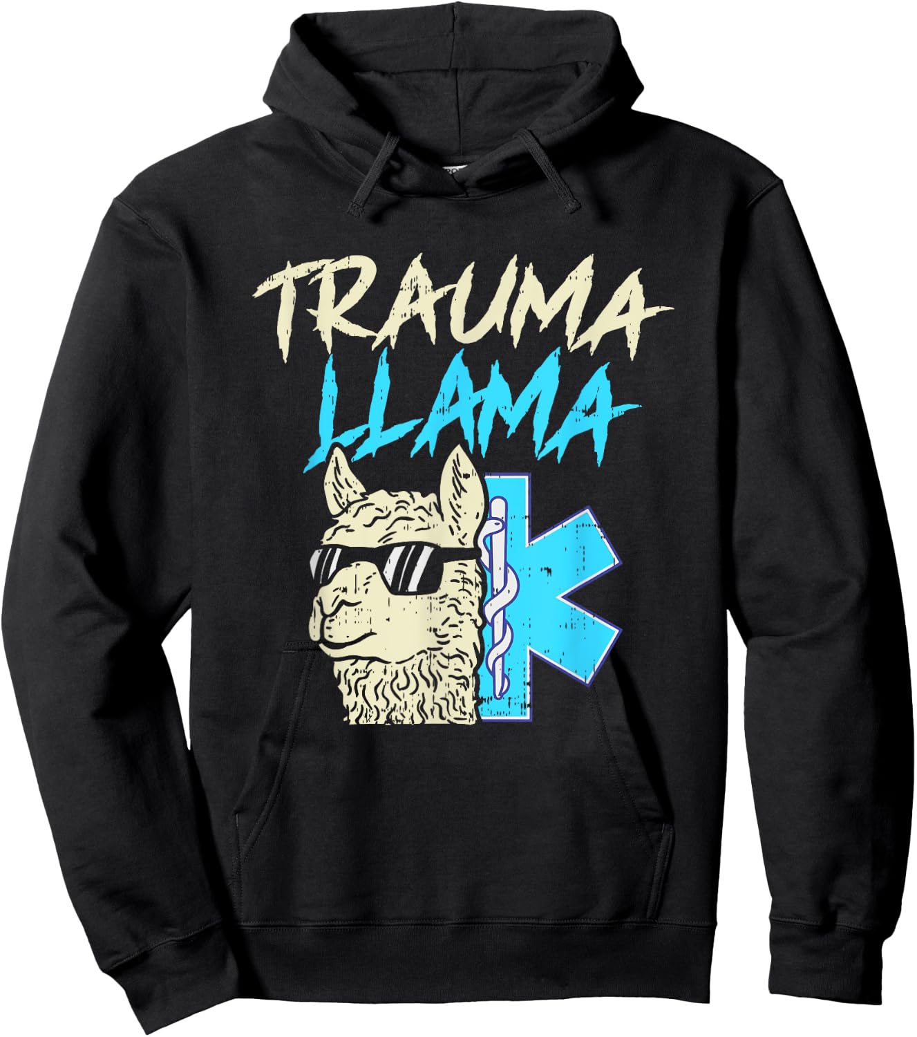 Boys Girls Trauma llama, Funny EMT design, Paramedic gift Hoodie - Hoodie | Black
