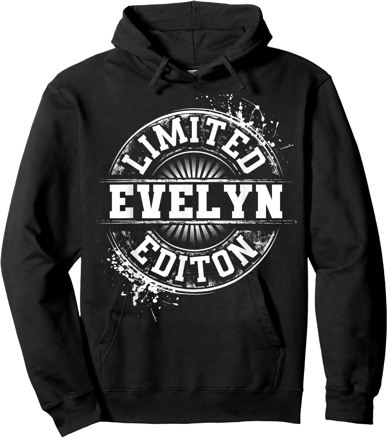 EVELYN Limited Edition Funny Personalized Name Gift Hoodie - Hoodie | Black