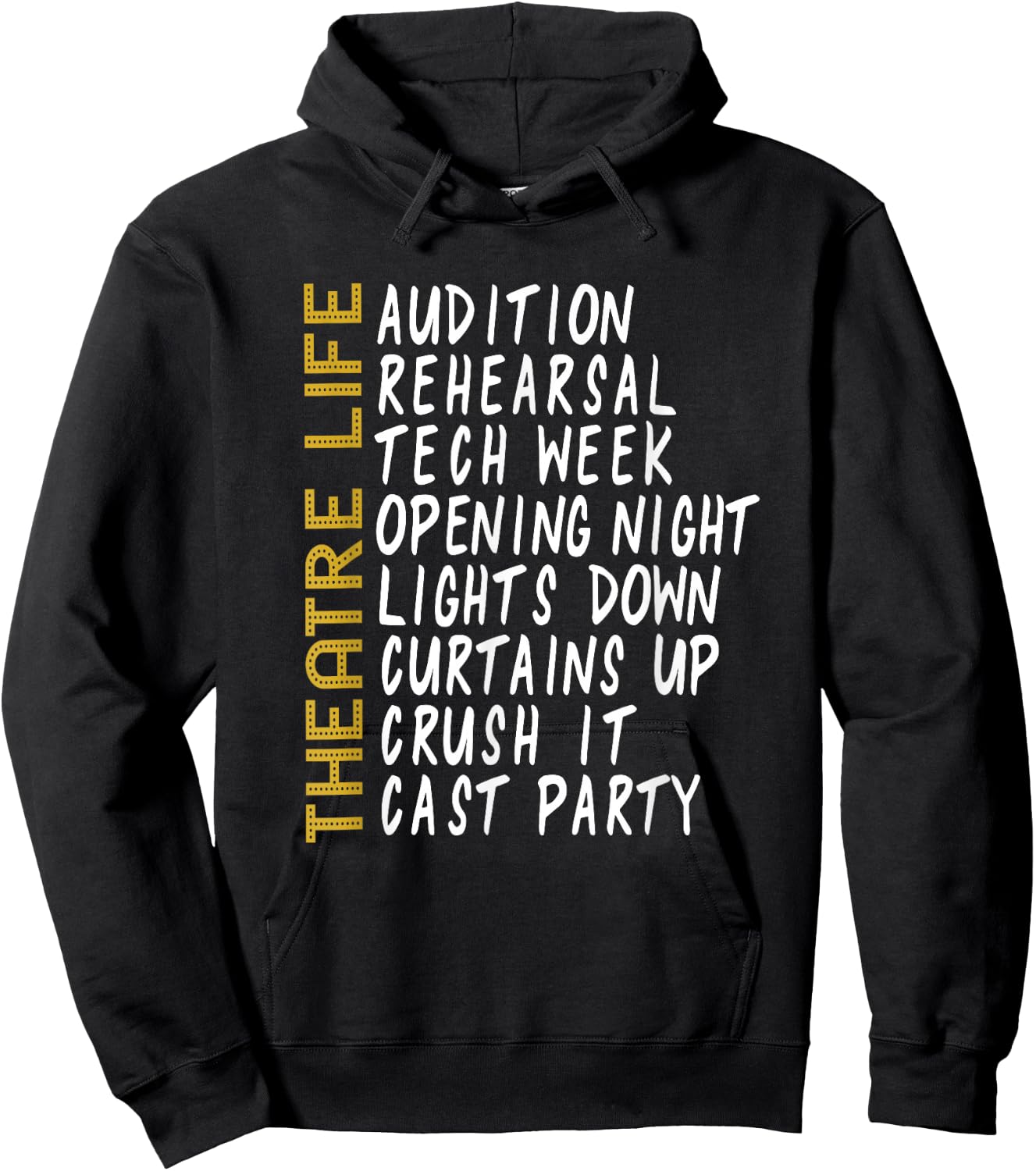 Theatre Gift Acting Thespian Play Director Hoodie - Hoodie | Black