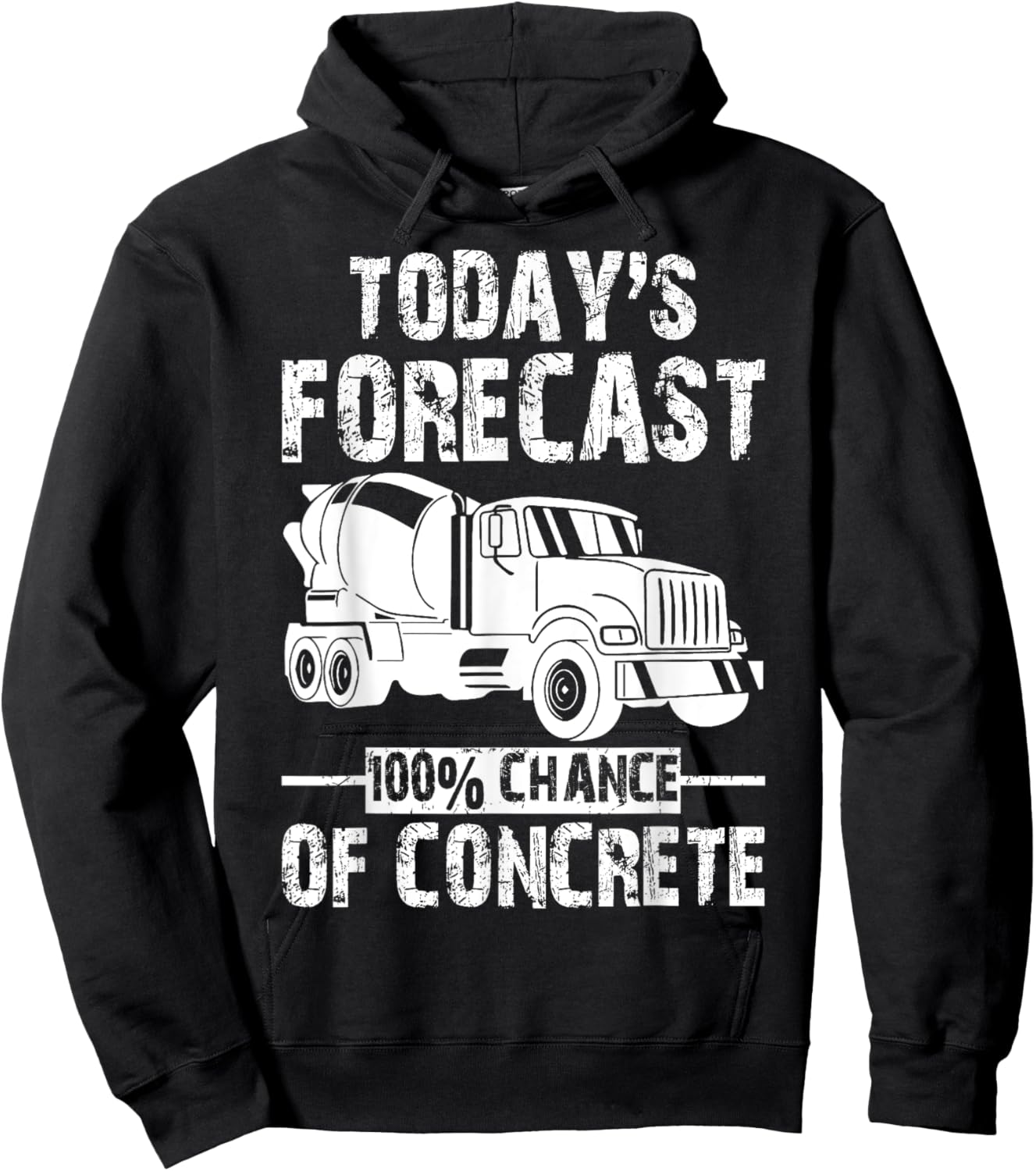 Retro Funny Concrete Worker Gift Construction Worker Gag Hoodie - Hoodie | Black