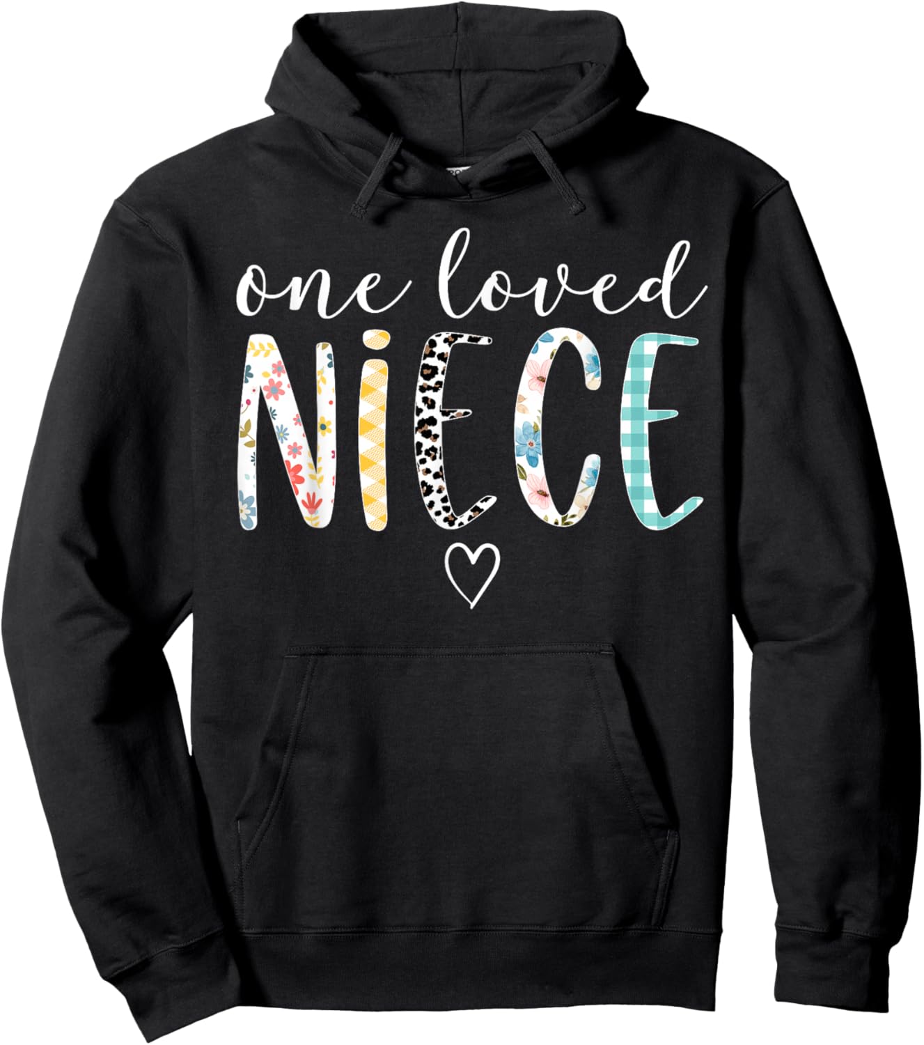 Niece Gifts Women One Loved Niece Mother's Day Hoodie - Hoodie | Black