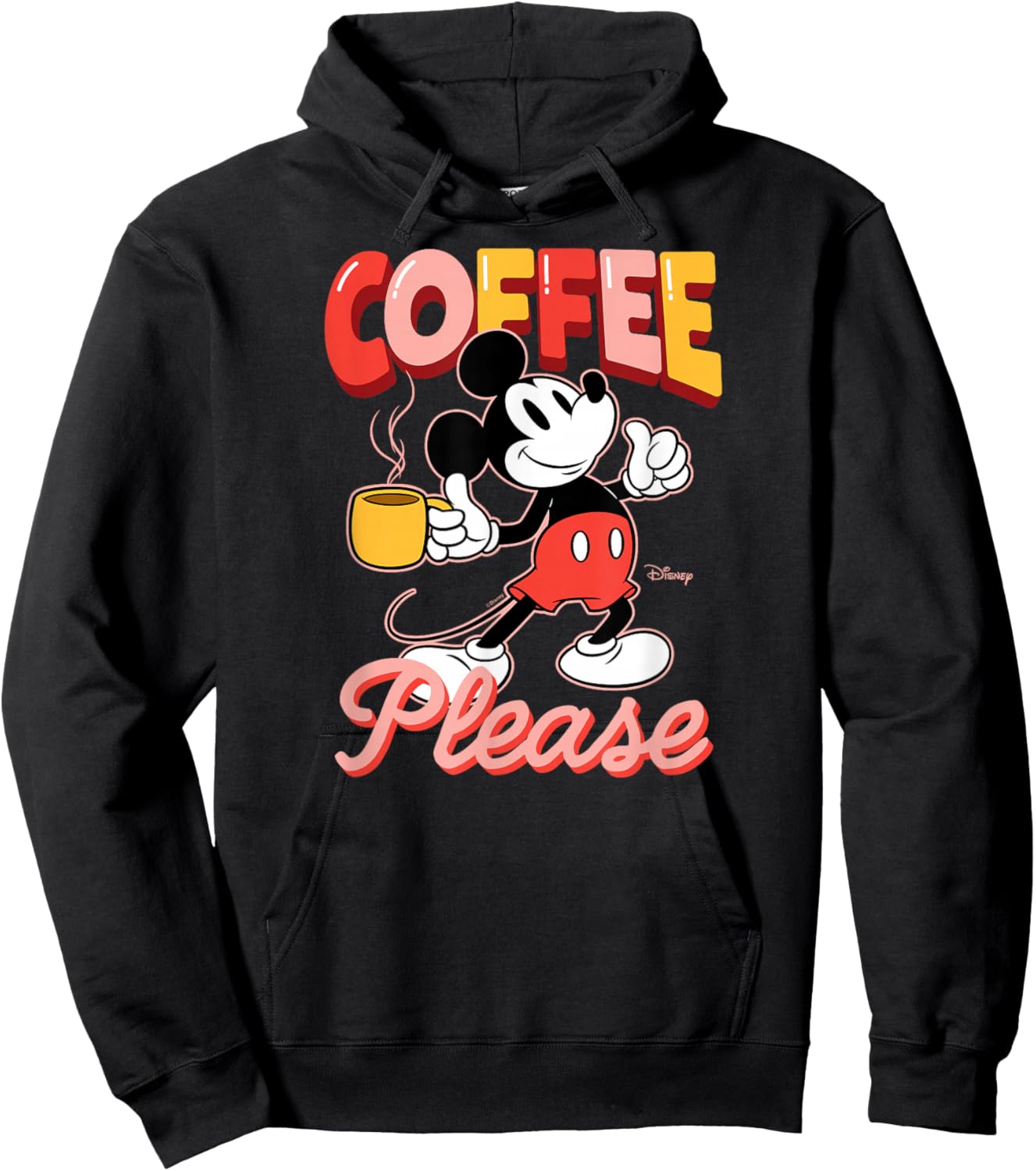 Disney - Mickey Coffee Please Hoodie - Hoodie | Black
