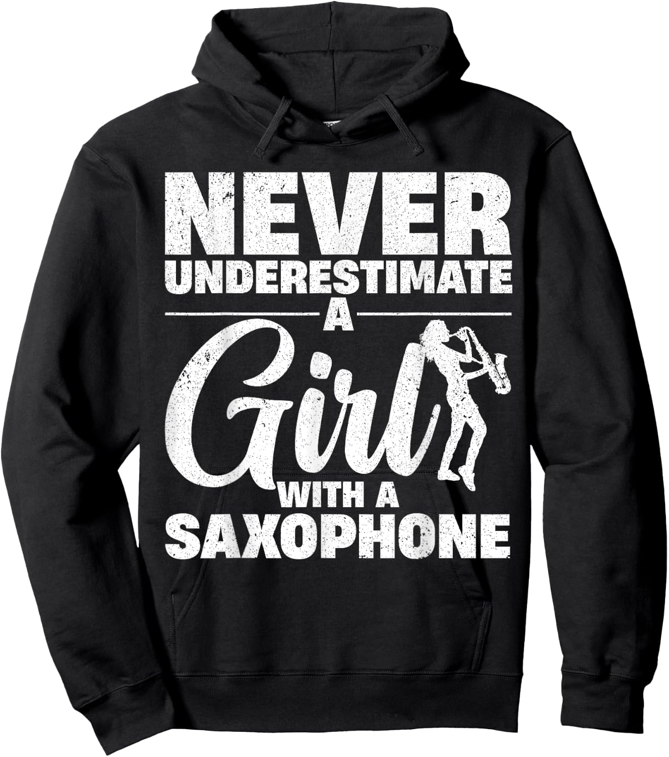 Funny Saxophone Design For Girls Women Saxophonist Sax Lover Hoodie - Hoodie | Black