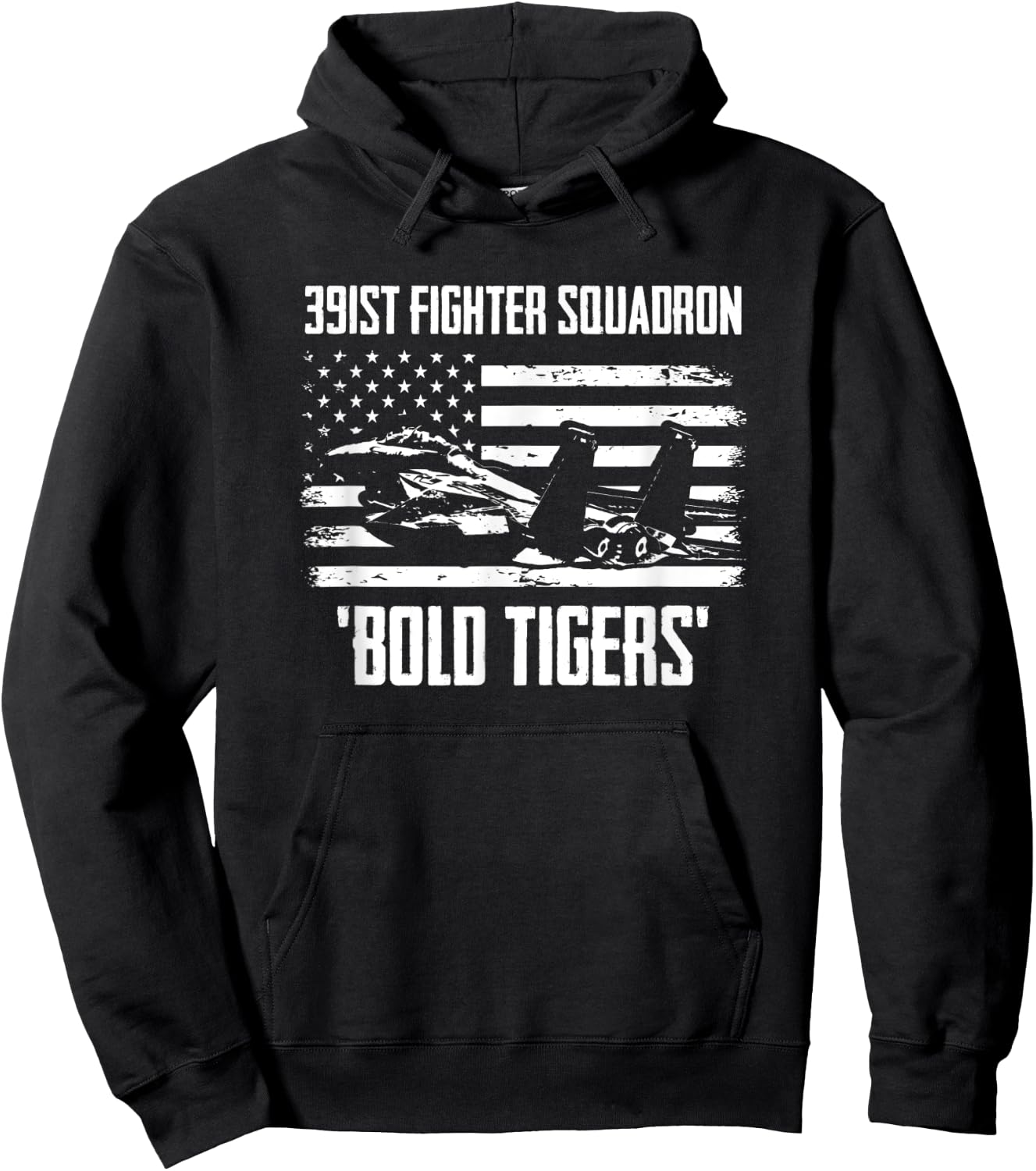 391st Fighter Squadron Bold Tigers Hoodie - Hoodie | Black