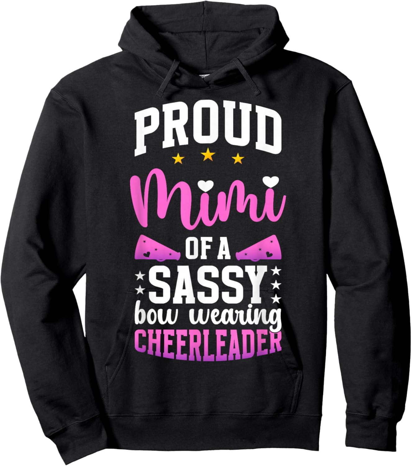 Proud Mimi Of A Cheerleader Mimi Cheer Mimi Grandma Hoodie - Hoodie | Black