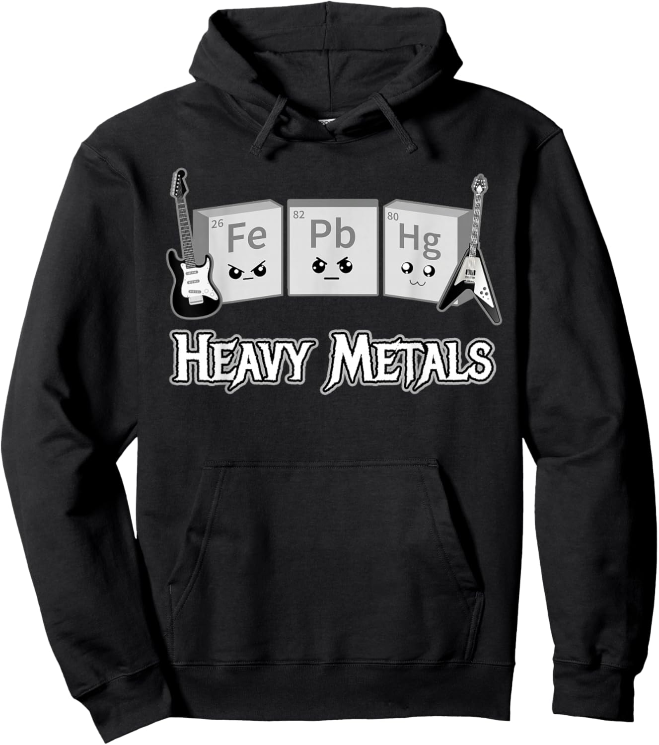 Periodic Elements Heavy Metals Funny Science Hoodie - Hoodie | Black