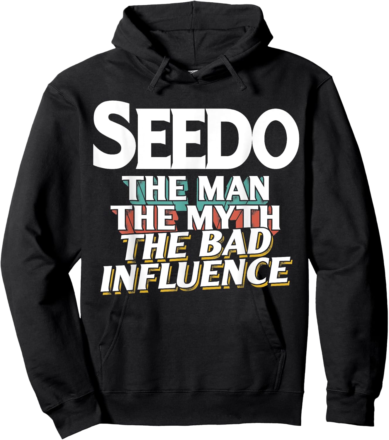 Seedo Gift the Man Myth Bad Influence Grandpa Hoodie - Hoodie | Black