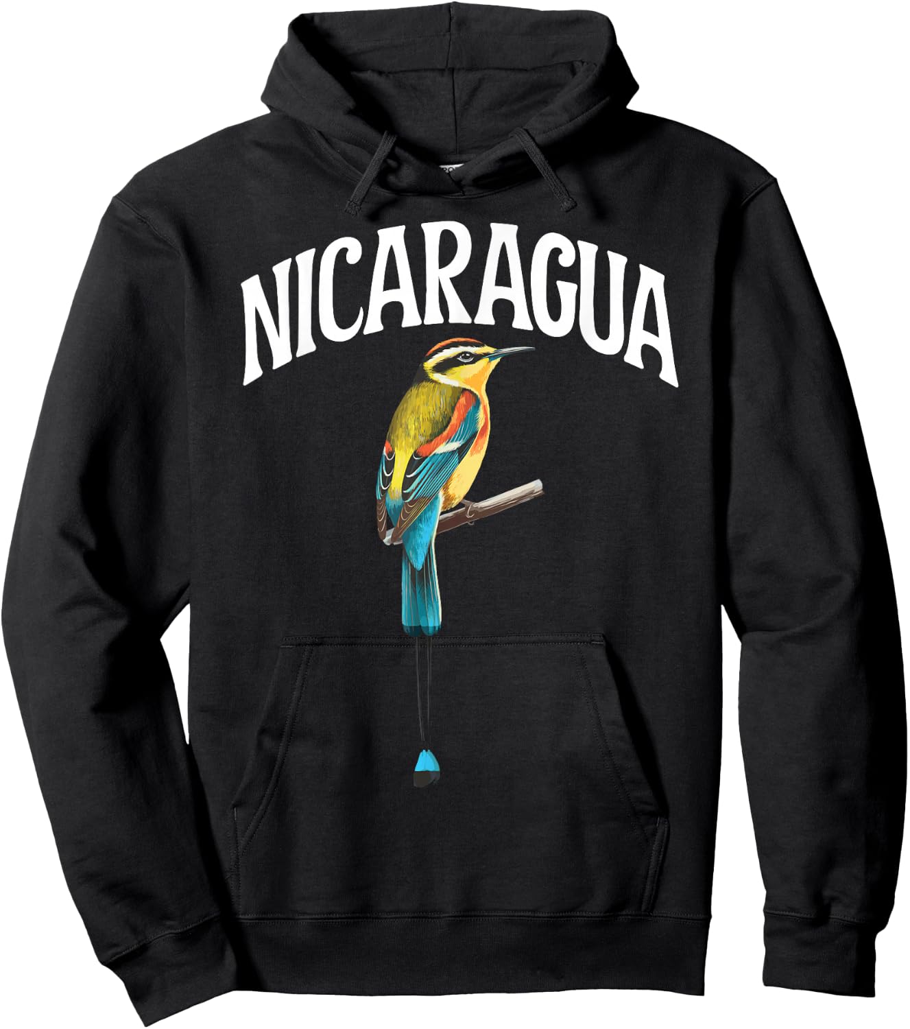 Nicaragua Guardabarranco Nicaraguan Bird Central America Hoodie - Hoodie | Black