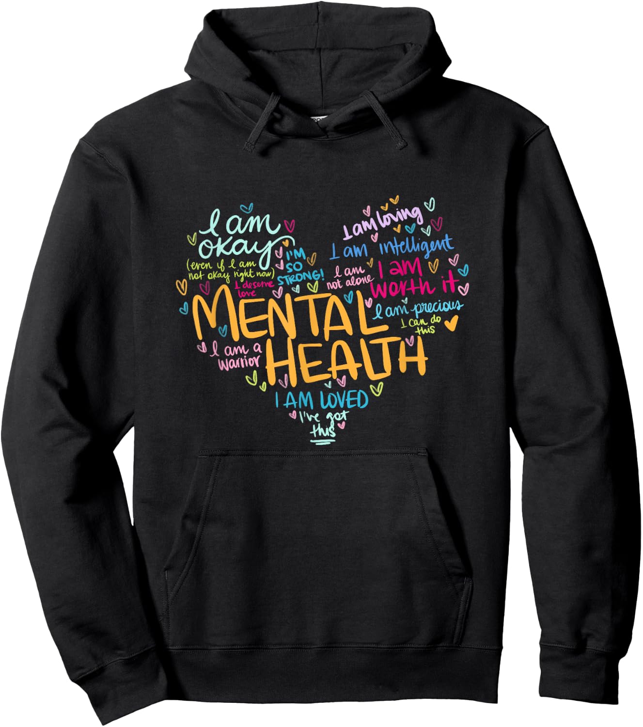 Mental Health Awareness Gifts Depression Hoodie - Hoodie | Black