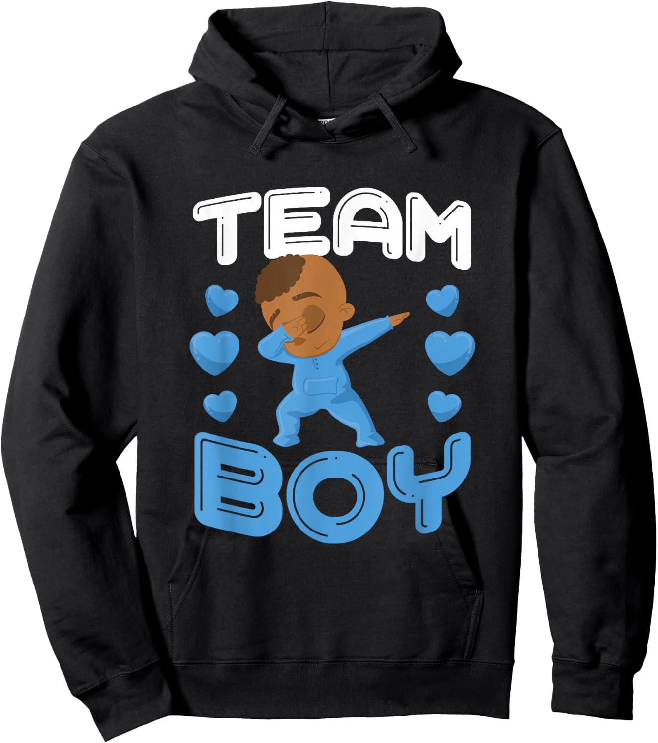 Cool Team Boy Gender Reveal Dabbing Black Baby It's A Boy Hoodie - Hoodie | Black