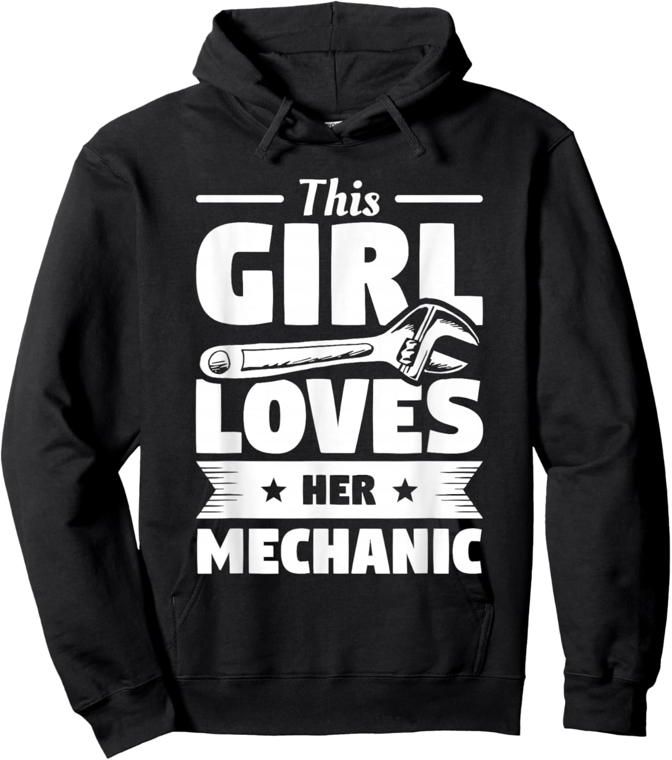 This Girl Loves Her Mechanic Girlfriend Wife Mechanics Hoodie - Hoodie | Black