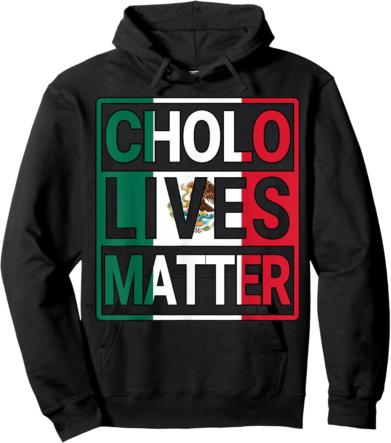 Mexican Flag Cholo Lives Matter Mexico Hispanic Heritage Hoodie - Hoodie | Black