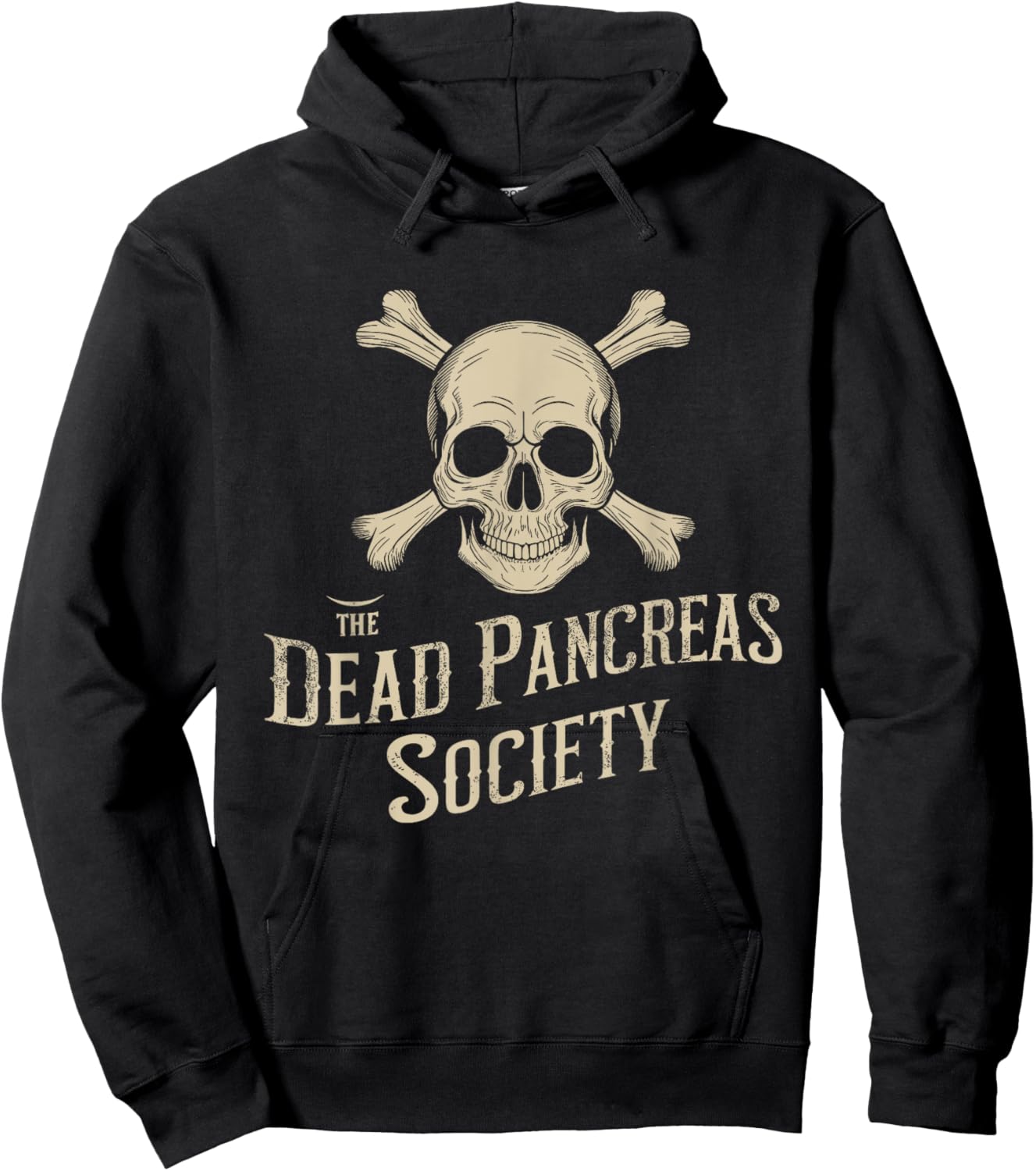Dead Pancreas Society Skull Type 1 Diabetes T1D Awareness Hoodie - Hoodie | Black