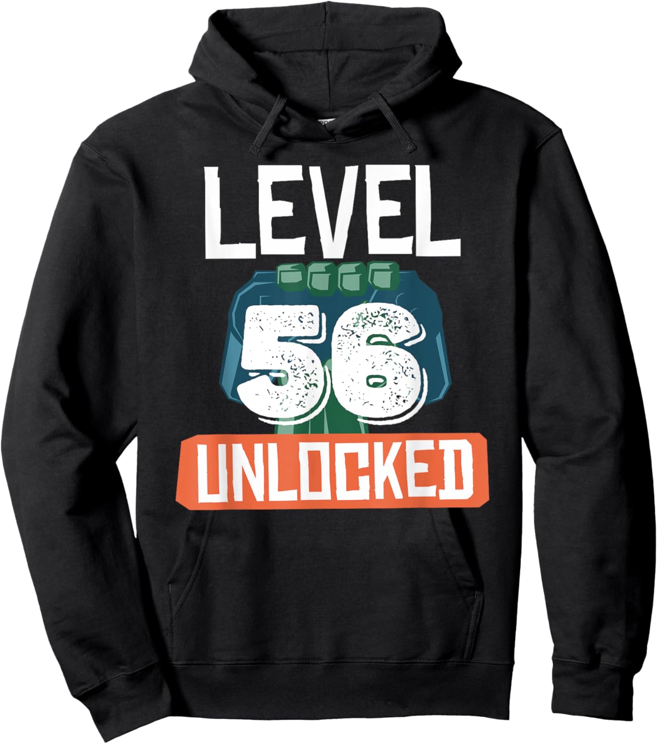 Level 56 Unlocked Funny Video Gamer 56th Birthday Hoodie - Hoodie | Black