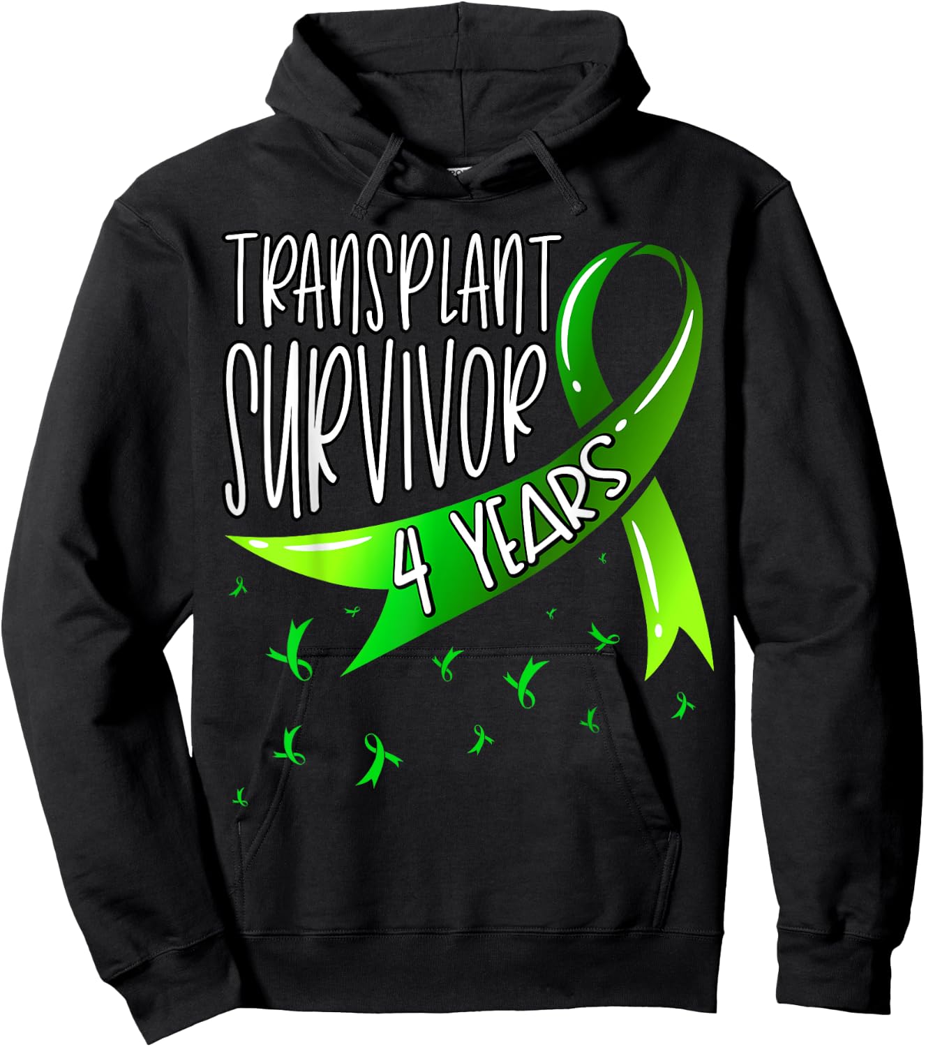 4 Year Organ Transplant Survivor Hoodie - Hoodie | Black