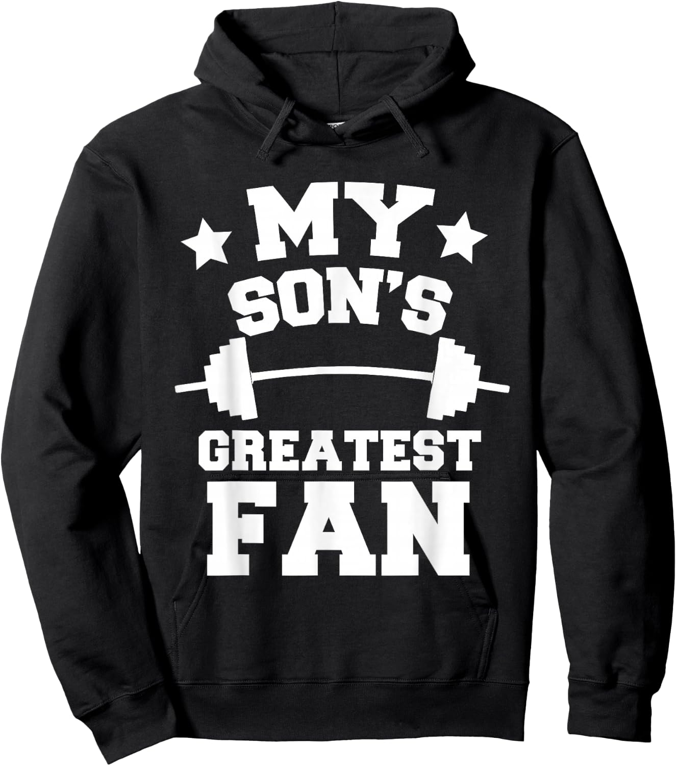 Powerlifting Mom Or Dad My Son's Greatest Fan Gift Hoodie - Hoodie | Black