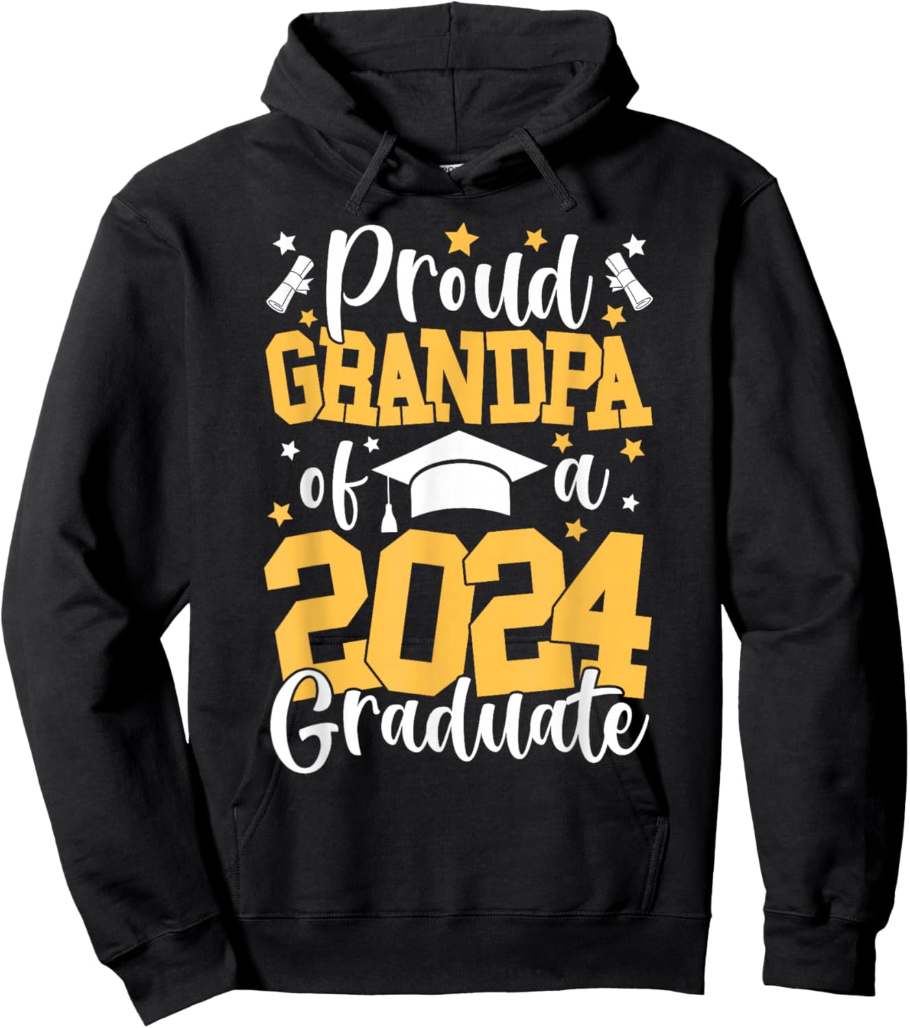 Proud Grandpa Of A Class Of 2024 Graduate Matching Family Hoodie - Hoodie | Black